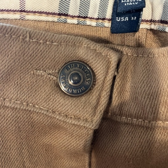 EUC Burberry Jean with leg cuff trim in nova check. Sz 14 US - Picture 4 of 7